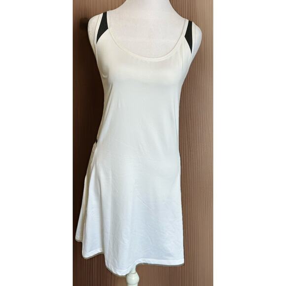 NEW White Tennis Dress Pleated Mini Sporty Golf Razor Back Preppy Active Comfy M - Picture 3 of 15
